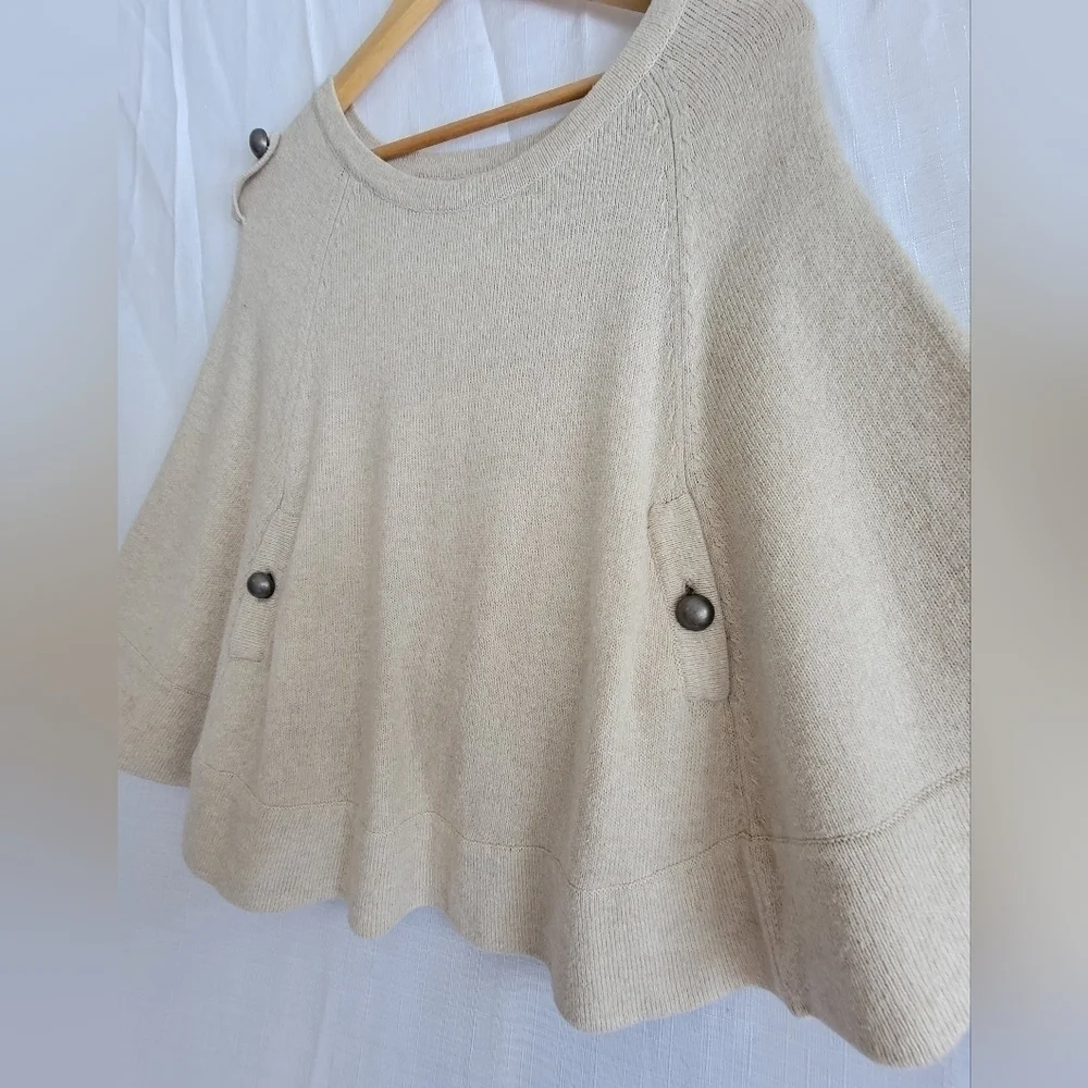 WOOL Blend Boho Festival Poncho - Picture 3 of 16